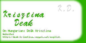 krisztina deak business card