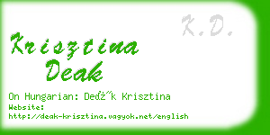 krisztina deak business card